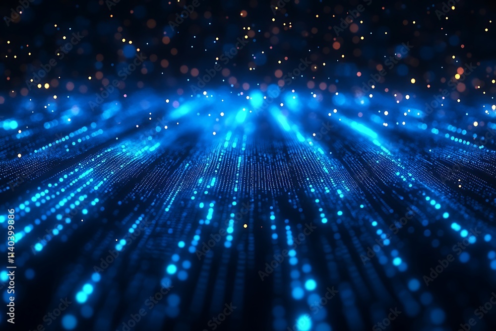 Blue Data Flow Abstract Background Blue Data Flow Abstract Background
