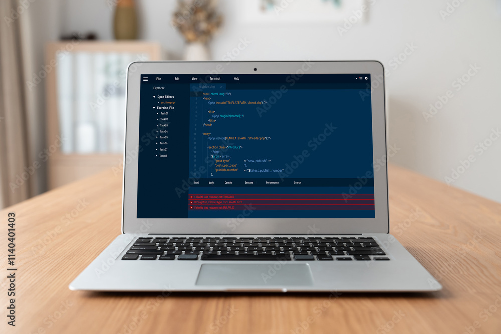 Software development programming on computer screen for modish application and program coding Software development programming on computer screen for modish application and program coding