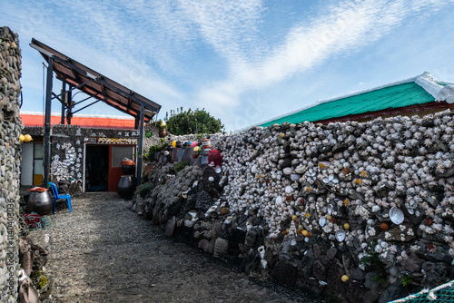 Shell covered house on Gapado Island, Jeju, South Korea  photo