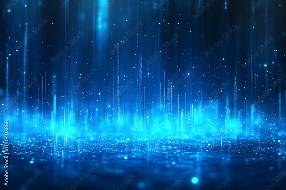 Blue Sparkling Energy Pattern Design Blue Sparkling Energy Pattern Design
