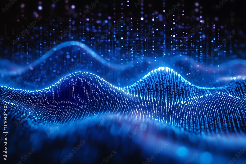 3D Digital Ripples Background Render 3D Digital Ripples Background Render