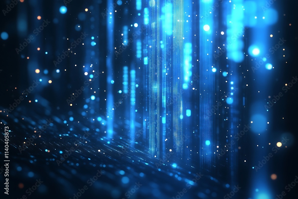 Digital Particles Shine Deep Space Perspective Digital Particles Shine Deep Space Perspective