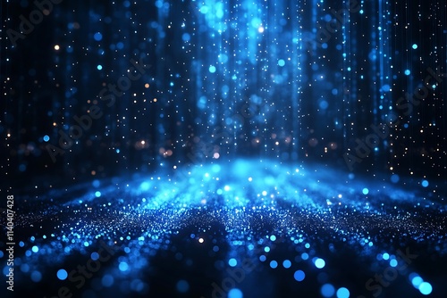 Dark Blue Sparkling Energy Background