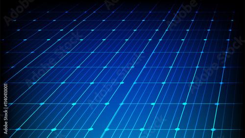 Solar Panel Background. Solar Panel Pattern Vector Illustration. Banner of a set of solar panels as a template for designs in the concept of alternative green energy.