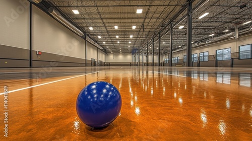 Indoor Bocce Court Experience Modern Sports Facility Visual Tour Polished Floors Ground-Level View