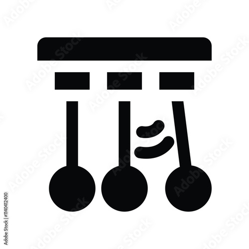 newton cradle icon. vector glyph icon for your website, mobile, presentation, and logo design.