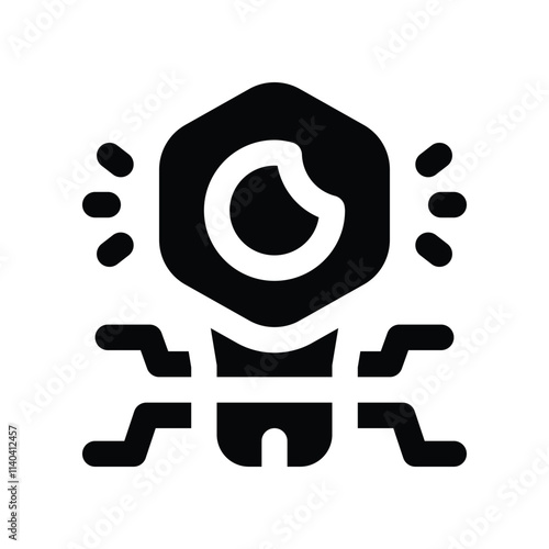 virus icon. vector glyph icon for your website, mobile, presentation, and logo design.