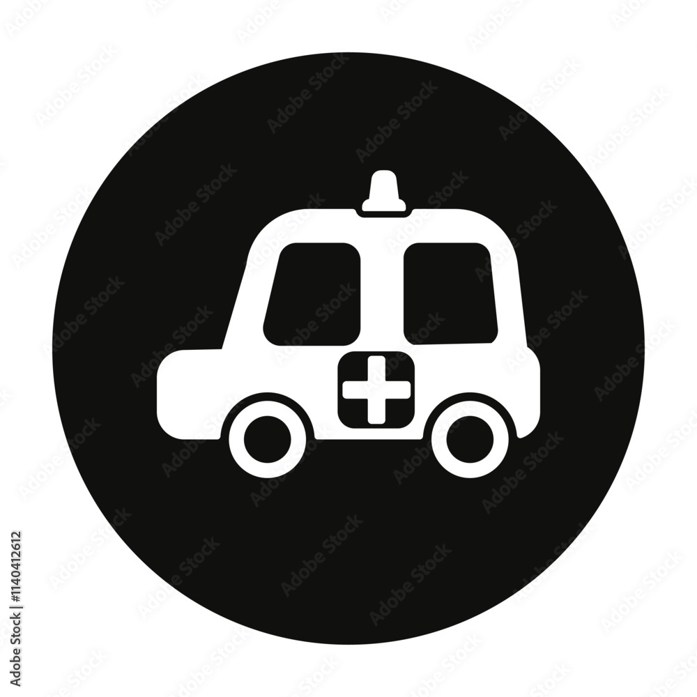 Ambulance, Emergency Vehicle & Treatment Icon Design Ambulance, Emergency Vehicle & Treatment Icon Design