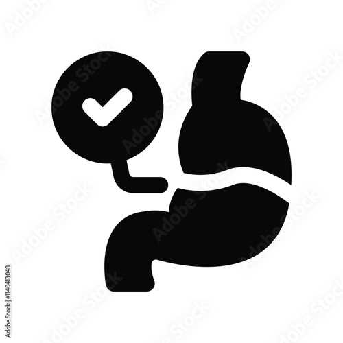 stomach icon. vector glyph icon for your website, mobile, presentation, and logo design.