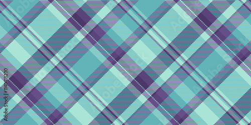 Stroke plaid vector pattern, individuality texture tartan textile. Jacket check seamless fabric background in violet and pastel teal colors.