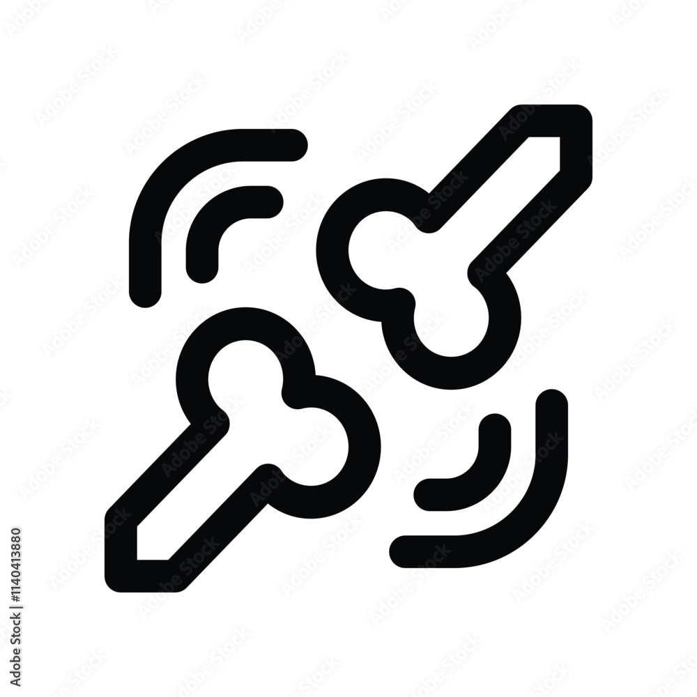 bones icon. vector line icon for your website, mobile, presentation, and logo design. bones icon. vector line icon for your website, mobile, presentation, and logo design.