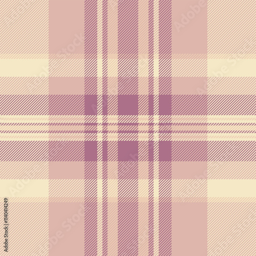 Trim textile vector fabric, coloured tartan background plaid. Fibre texture pattern check seamless in light and pink colors.