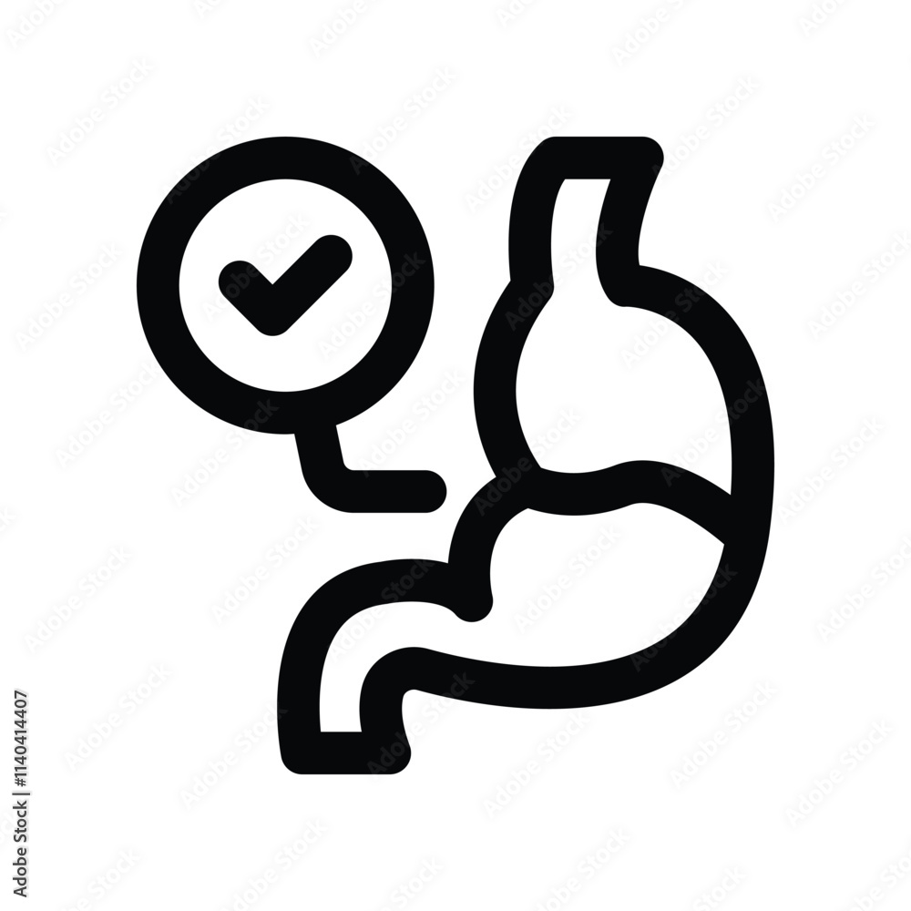 stomach icon. vector line icon for your website, mobile, presentation, and logo design. stomach icon. vector line icon for your website, mobile, presentation, and logo design.