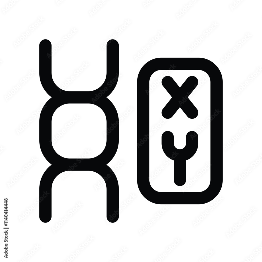 chromosome icon. vector line icon for your website, mobile, presentation, and logo design. chromosome icon. vector line icon for your website, mobile, presentation, and logo design.