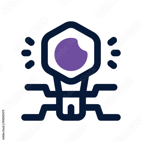 virus icon. vector dual tone icon for your website, mobile, presentation, and logo design.