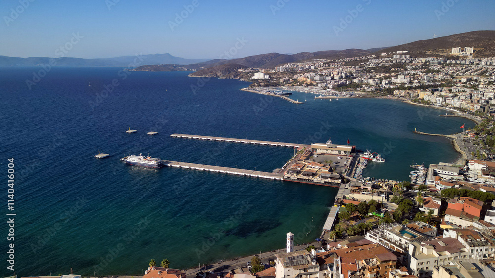 Yachts boats marine vessels in Kuşadası marina drone aerial Turkey kusadasi v2 Yachts boats marine vessels in Kuşadası marina drone aerial Turkey kusadasi v2