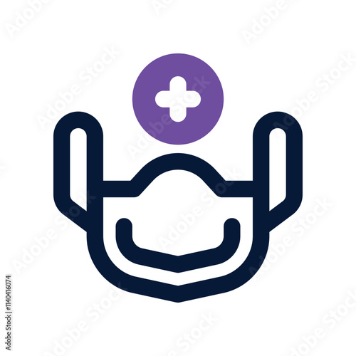 lab mask icon. vector dual tone icon for your website, mobile, presentation, and logo design.