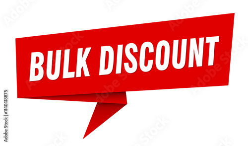 BULK DISCOUNT speech bubble on transparent background