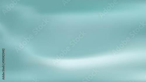 Teal blue gradient mesh background with abstract glowing wave design. Vector illustration