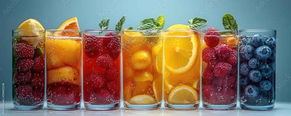 A colorful fruit and vegetable smoothie, showing vibrant nutrition A colorful fruit and vegetable smoothie, showing vibrant nutrition