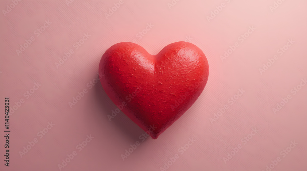 cœur rouge sur fond texturé rose cœur rouge sur fond texturé rose