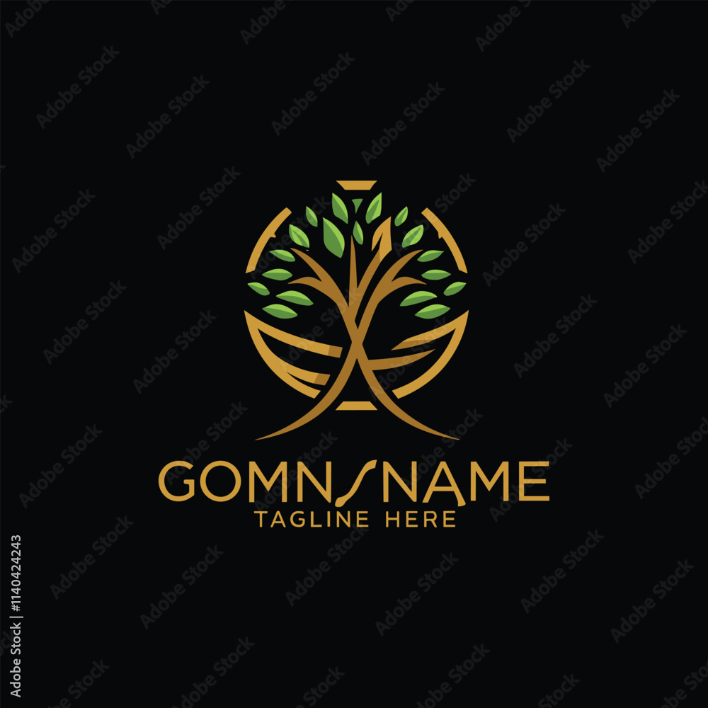 Fototapeta premium Tree Plantation Company Logo Template Design.