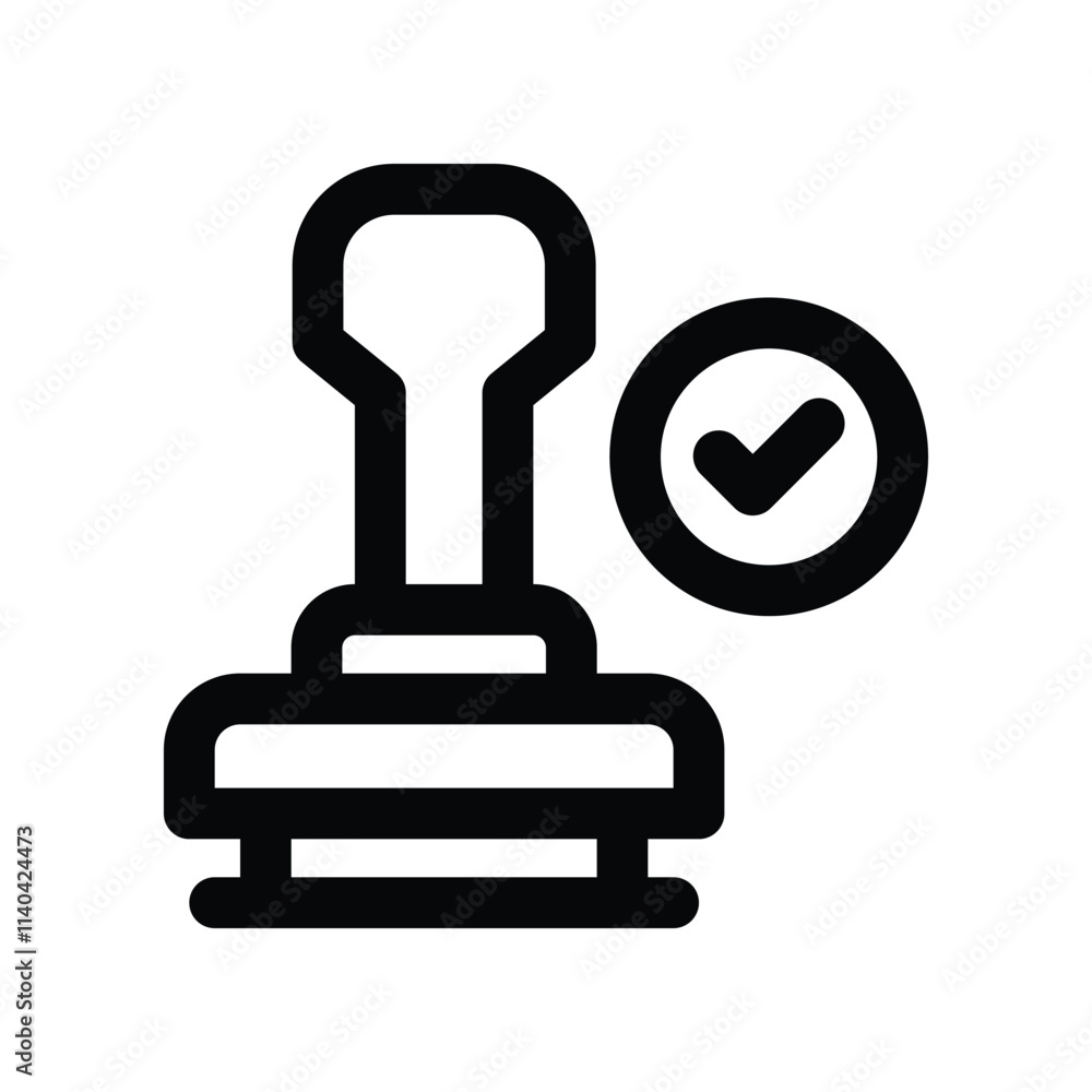 stamp icon. vector line icon for your website, mobile, presentation, and logo design. stamp icon. vector line icon for your website, mobile, presentation, and logo design.