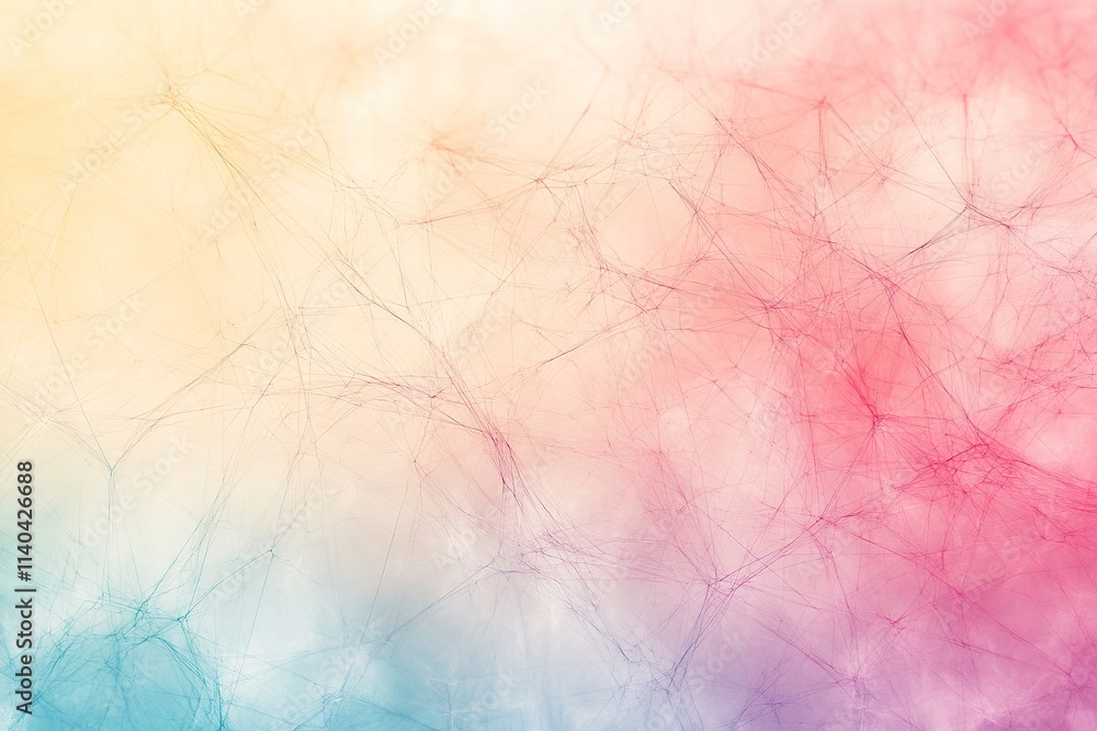 Obraz premium Colorful abstract network pattern with pastel hues