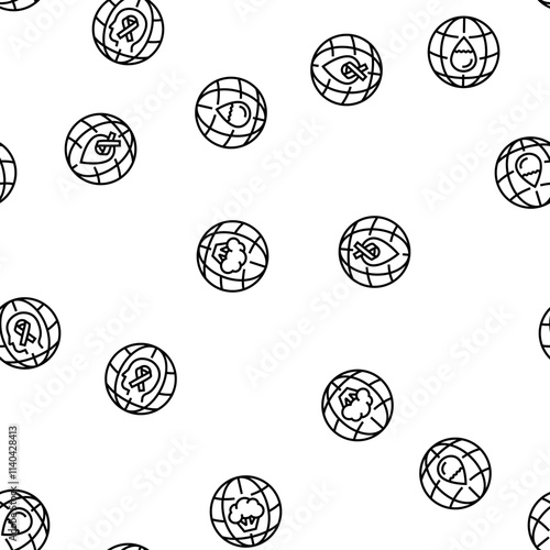 international day holidays vector seamless pattern thin line illustration