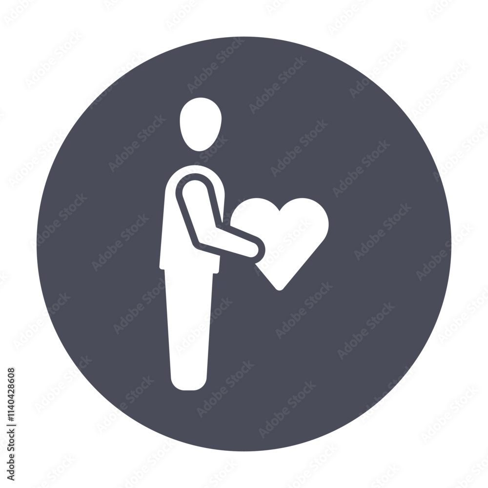 Donor Volunteer Give Icon - EPS Vector Illustration Donor Volunteer Give Icon - EPS Vector Illustration