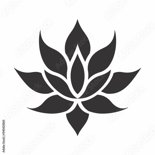 Agave cactus plant silhouette vector icon illustration