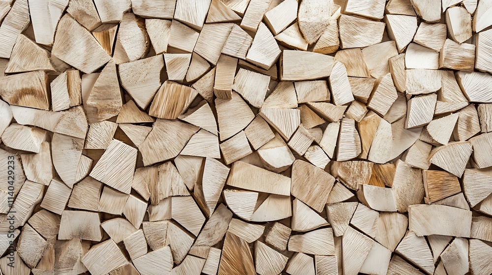 Textured Wood Pieces: A Close-Up View of Irregularly Shaped Blocks. AI Generated Textured Wood Pieces: A Close-Up View of Irregularly Shaped Blocks. AI Generated