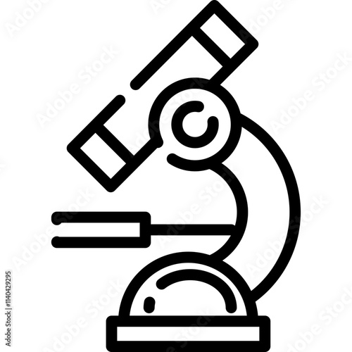 thick line icon illustration of a microscope