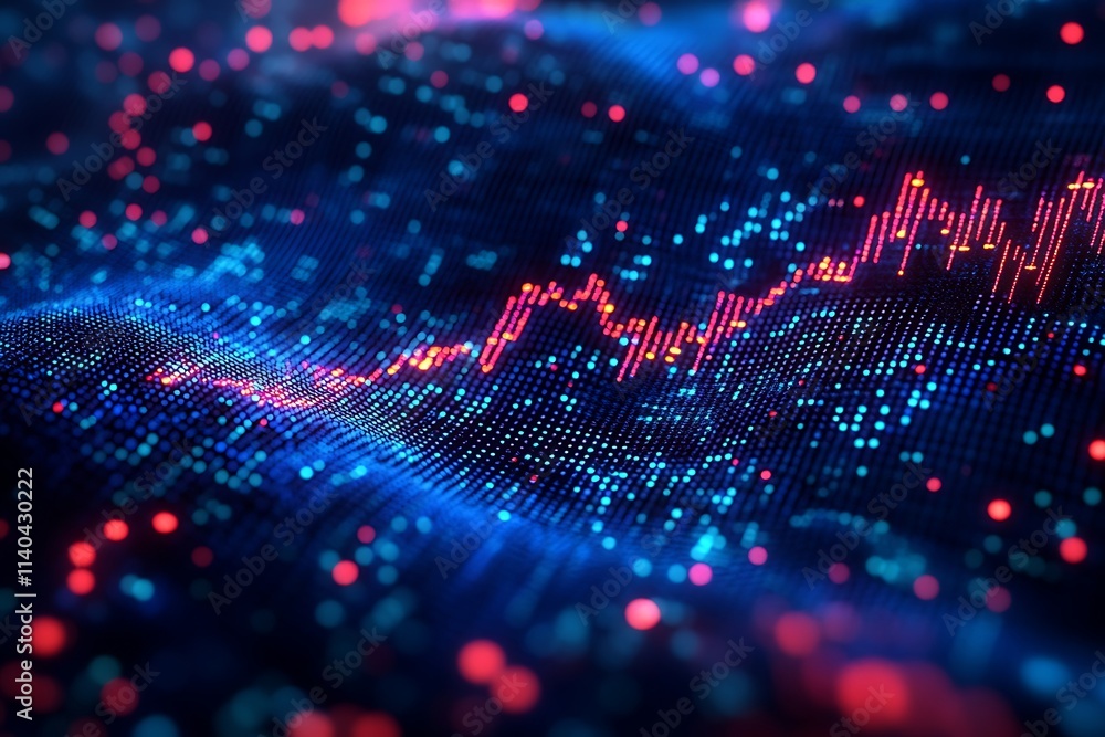 Abstract Glowing Data Wave Background Abstract Glowing Data Wave Background