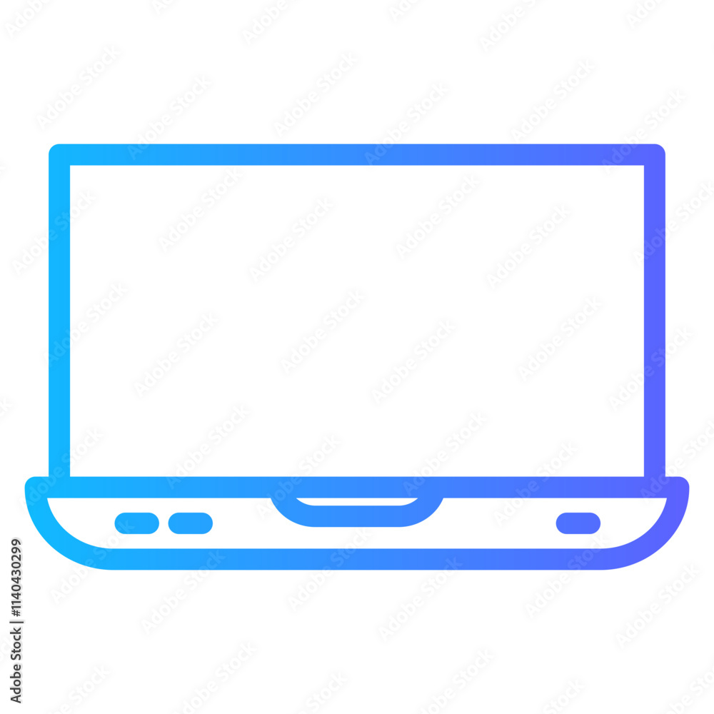 Blue gradient technology icon image of various forms of electronic technology products
