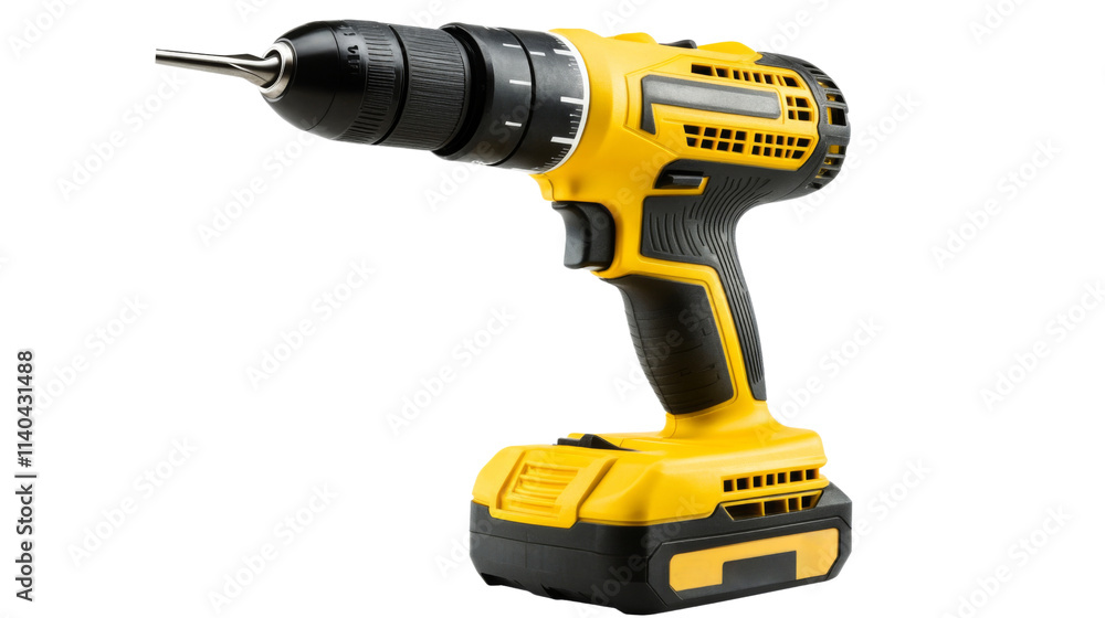 Electric drill, isolated on transparent background Electric drill, isolated on transparent background