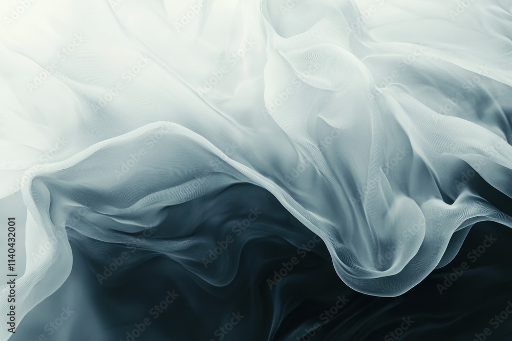 Obraz premium Ethereal Flow of Shimmering Fabric Waves