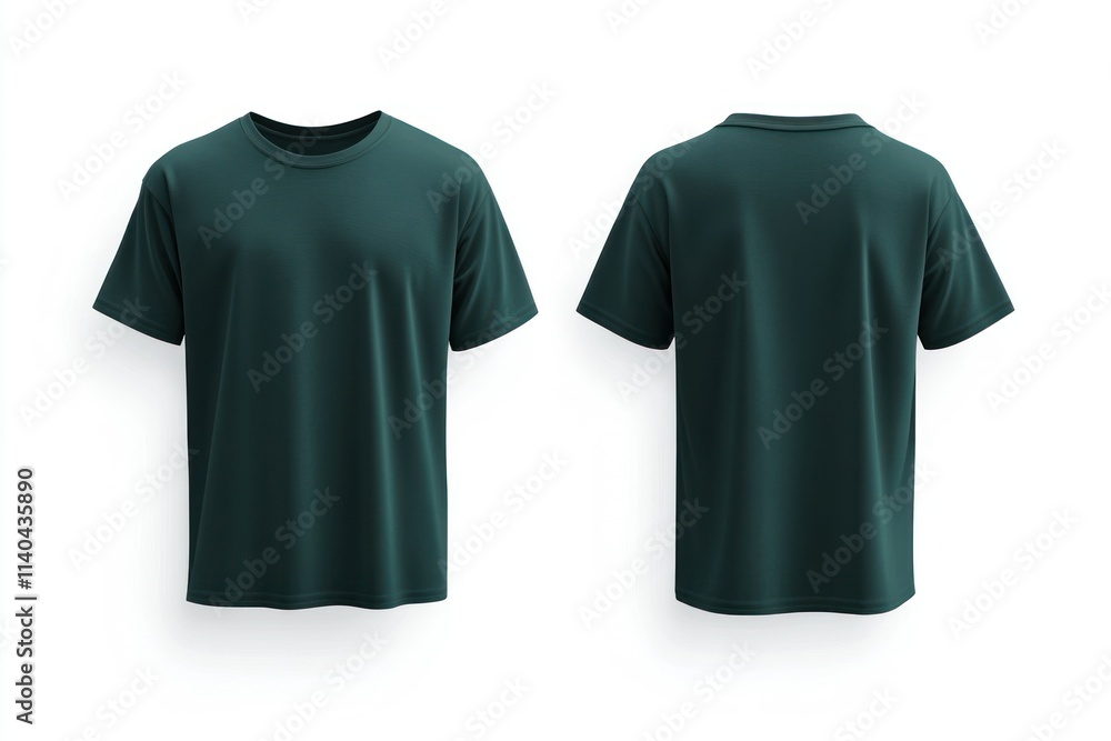 Naklejka premium Stylish Green T-Shirt Mockup for Fashion Display