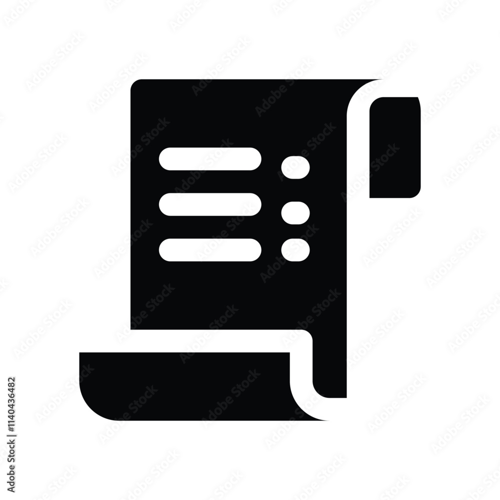 Invoice icon. vector glyph icon for your website, mobile, presentation, and logo design.