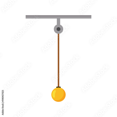 Pendulum flat vector design isolated on white background