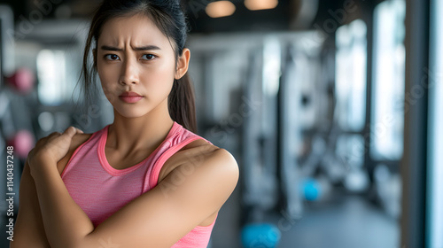 Person stretching shoulders in a relaxed pose, symbolizing the importance of self-care and mental well-being in daily life. Free Download Person stretching shoulders in a relaxed pose, symbolizing the importance of self-care and mental well-being in daily life. - GFXLoad