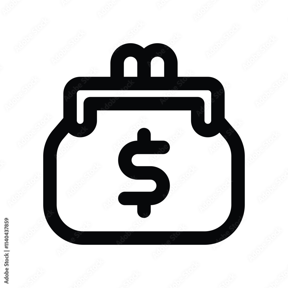 Purse icon. vector line icon for your website, mobile, presentation, and logo design. Purse icon. vector line icon for your website, mobile, presentation, and logo design.