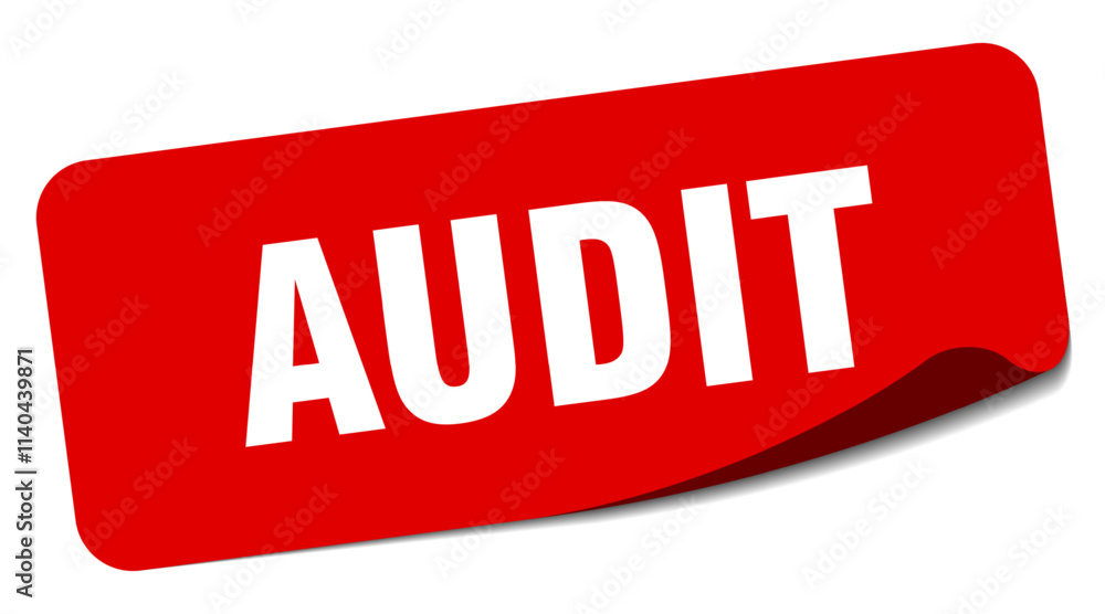 AUDIT sticker isolated on white background AUDIT sticker isolated on white background