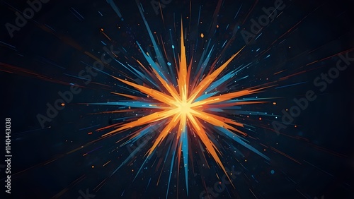 Star explosion concept abstract background Generative AI