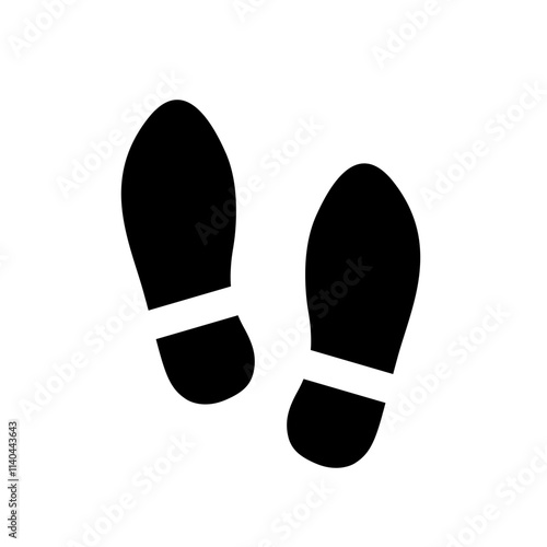 Foot imprint icon. Shoe imprint
