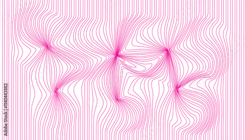 Aesthetic Gradient Art Line Background