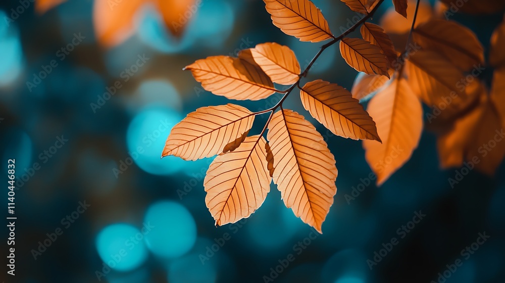 Autumn Leaves Glowing in the Forest's Embrace. AI Generated Autumn Leaves Glowing in the Forest's Embrace. AI Generated
