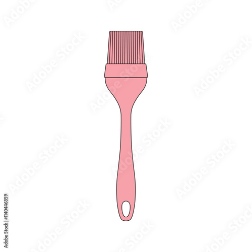 kids drawing illustration pastry brush cartoon isolated