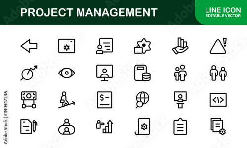 Versatile Project Management Icons - Designed for Task Management, Scheduling, and Team Tools photo