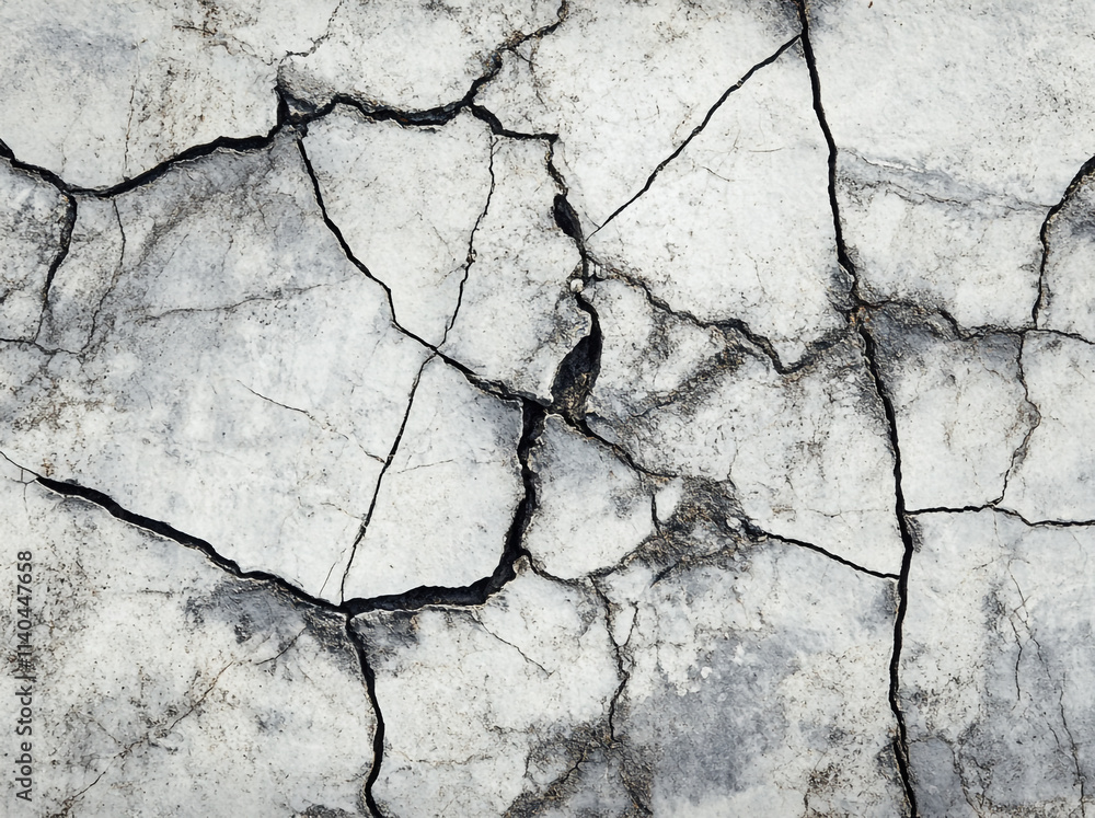 Fototapeta premium Detailed texture of cracked surface highlighting age and weathering effects